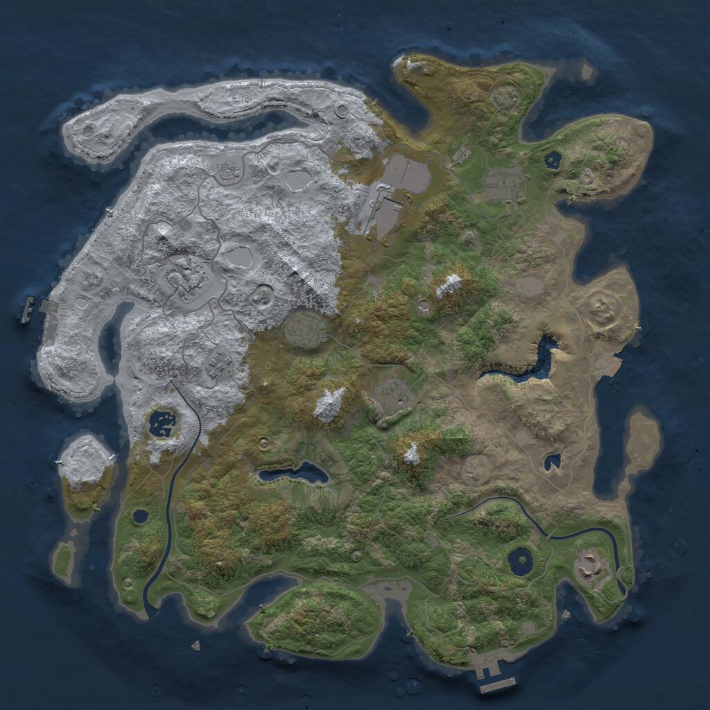 Rust Map: Procedural Map, Size: 4000, Seed: 1125934, 14 Monuments