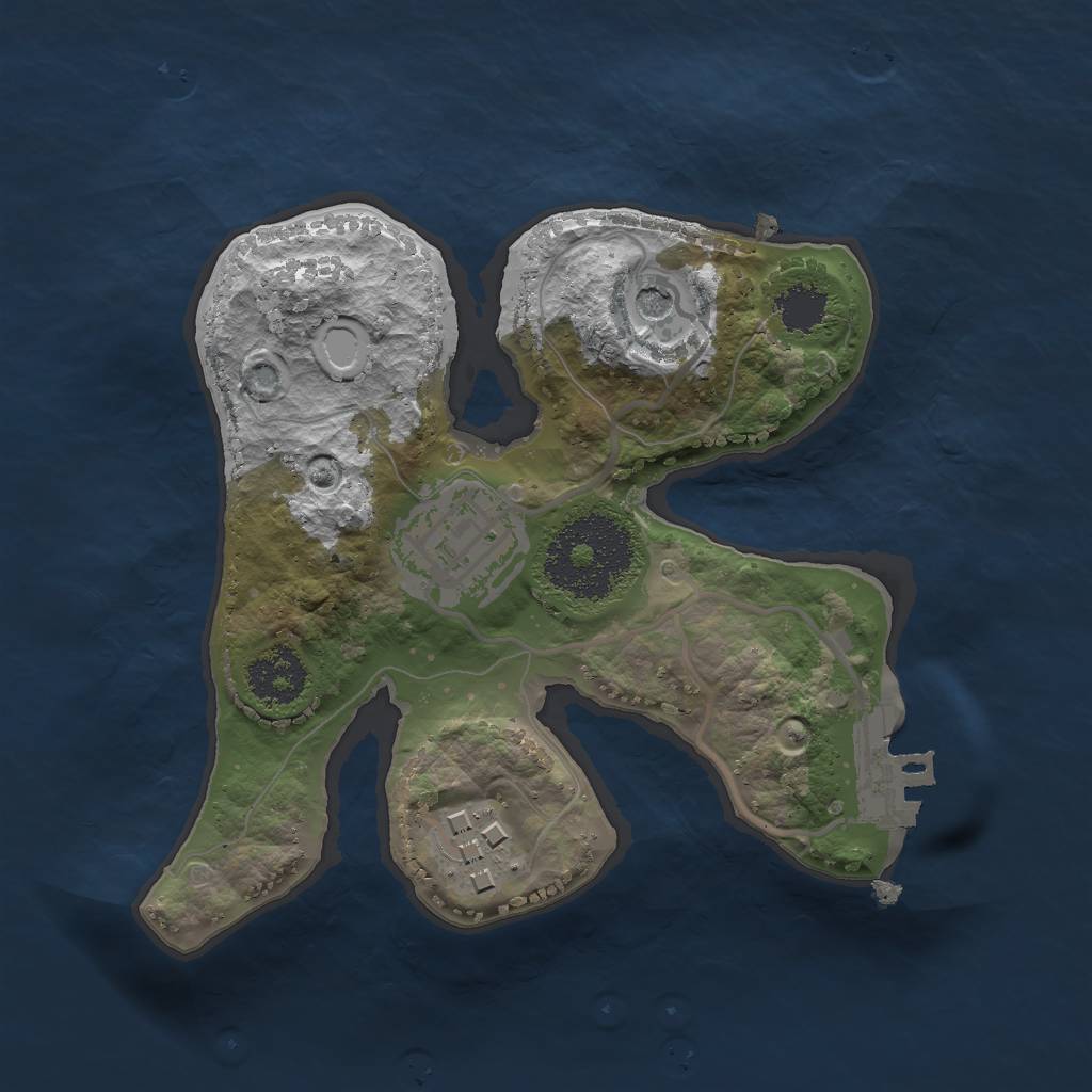 Rust Map: Procedural Map, Size: 1945, Seed: 3456762, 11 Monuments