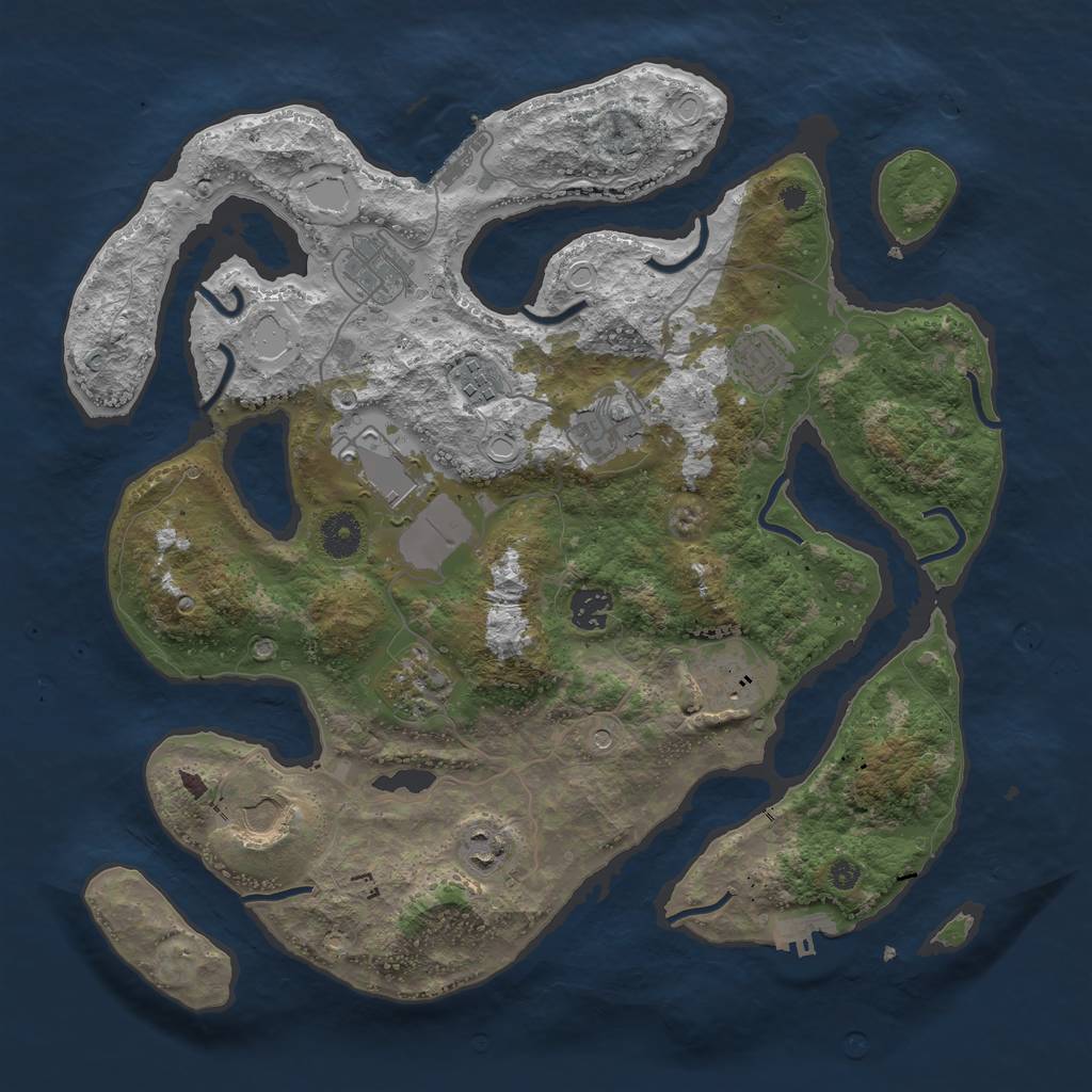 Rust Map: Procedural Map, Size: 3800, Seed: 20210817, 21 Monuments