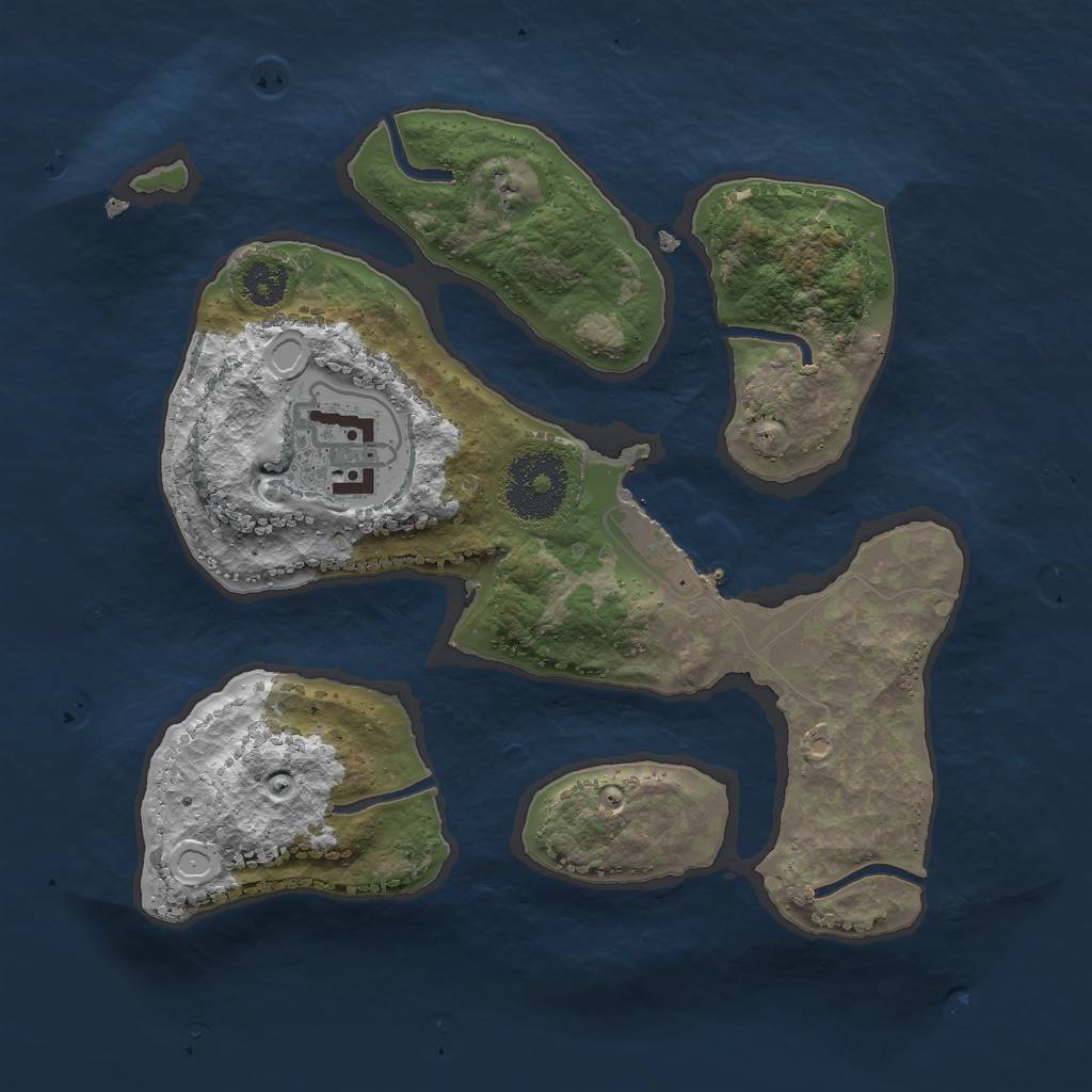 Rust Map: Procedural Map, Size: 2500, Seed: 66, 10 Monuments