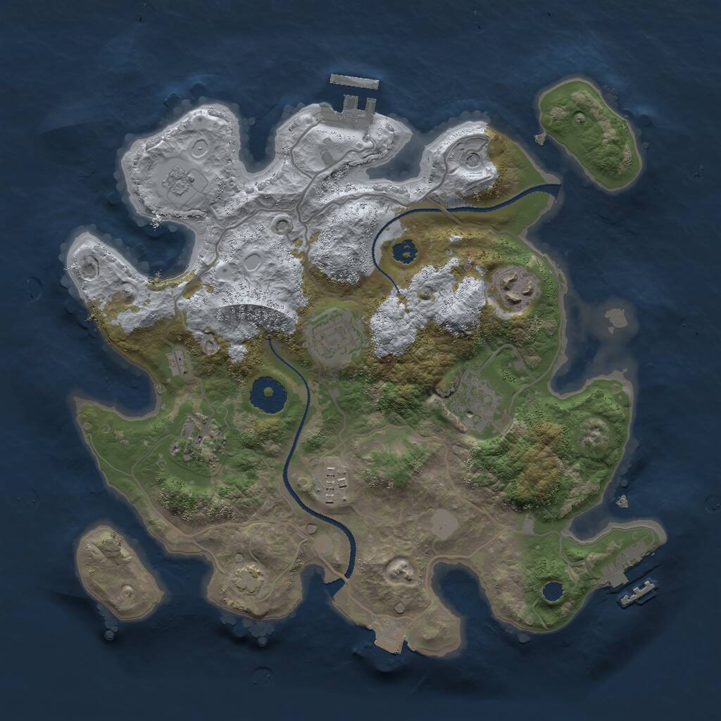 Rust Map: Procedural Map, Size: 3000, Seed: 2362392, 11 Monuments