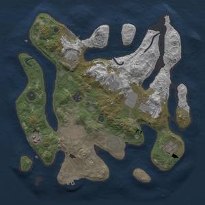 Thumbnail Rust Map: Procedural Map, Size: 3500, Seed: 4294785, 20 Monuments