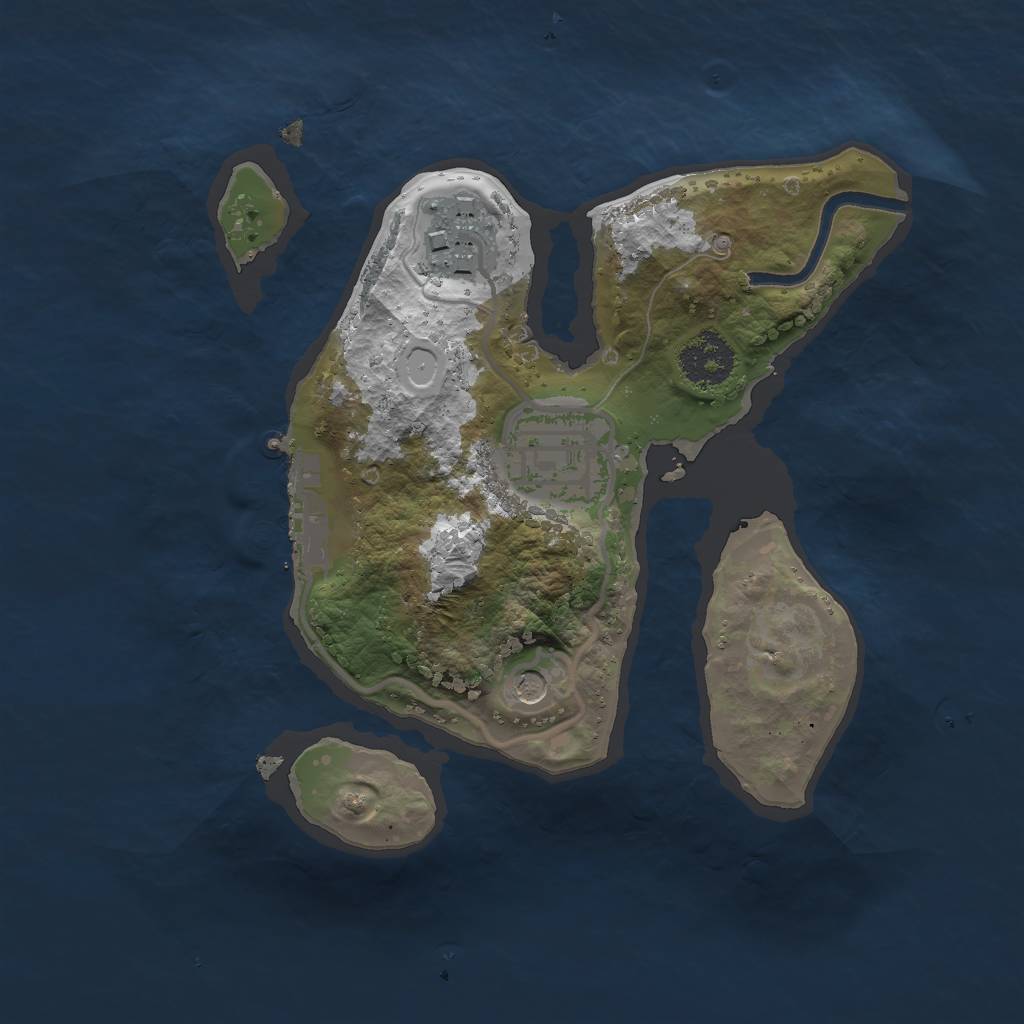 Rust Map: Procedural Map, Size: 2000, Seed: 598102094, 11 Monuments