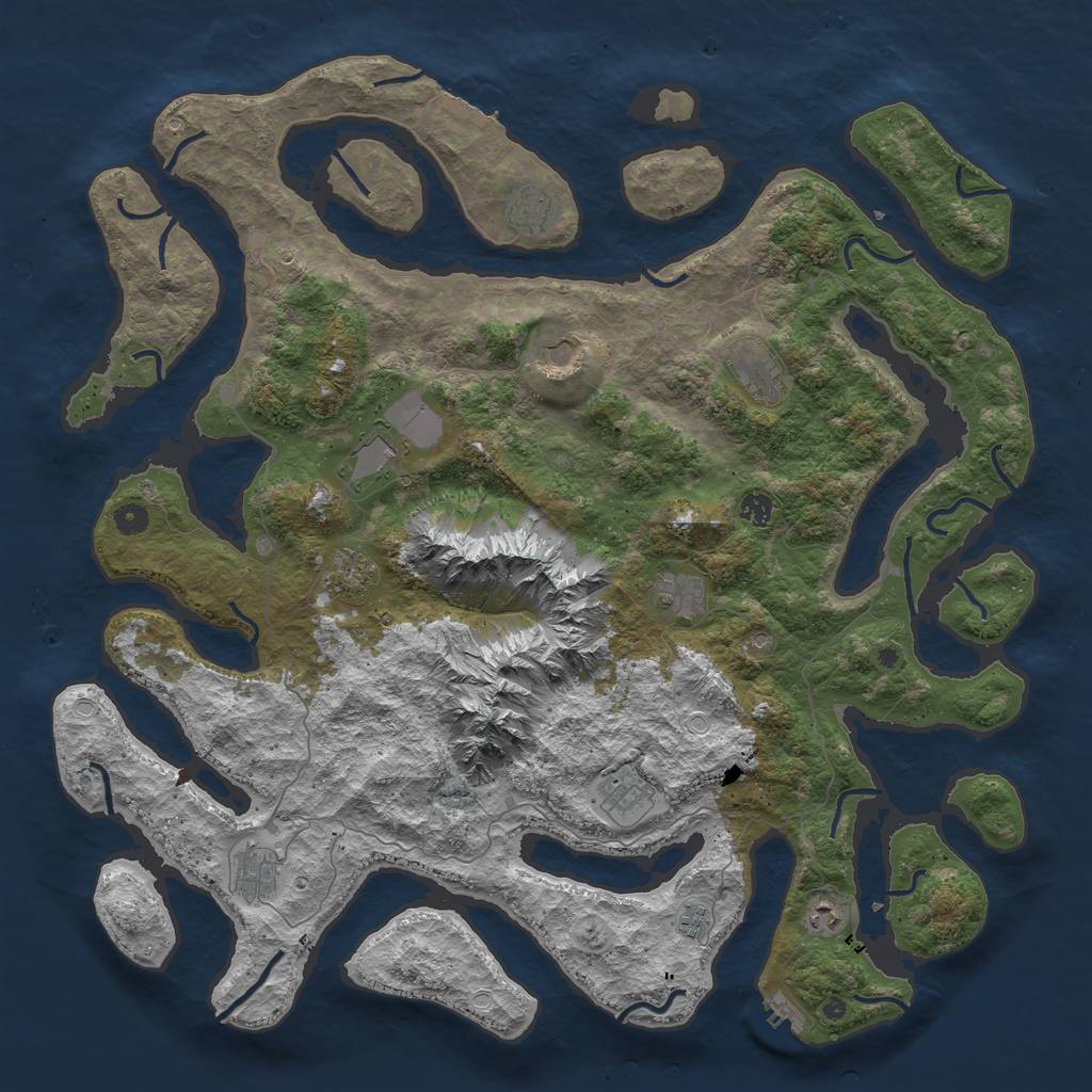 Rust Map: Procedural Map, Size: 5000, Seed: 859749666, 22 Monuments