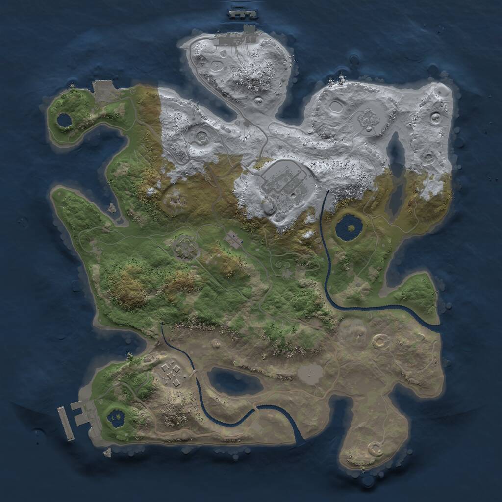 Rust Map: Procedural Map, Size: 2900, Seed: 31708, 8 Monuments