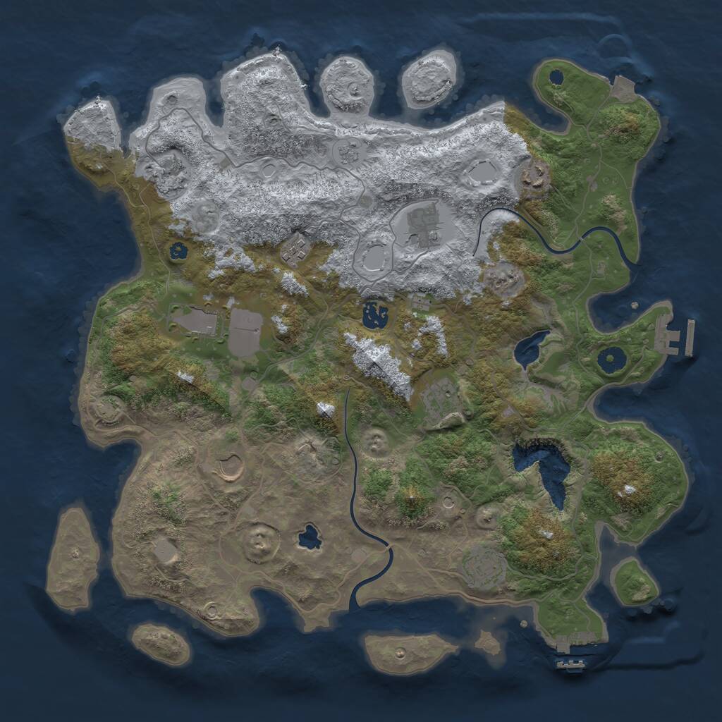 Rust Map: Procedural Map, Size: 4000, Seed: 503004831, 15 Monuments