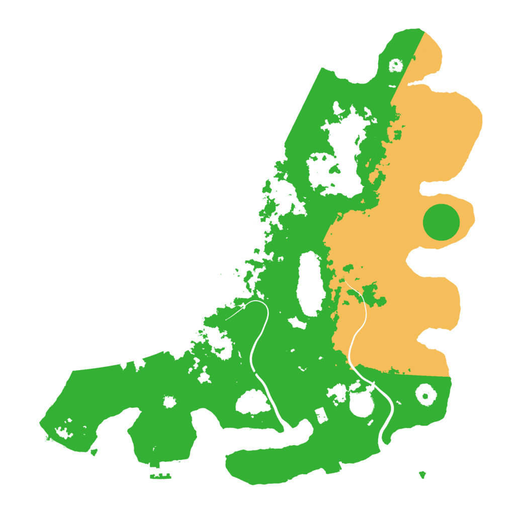 Biome Rust Map: Procedural Map, Size: 3700, Seed: 89342770