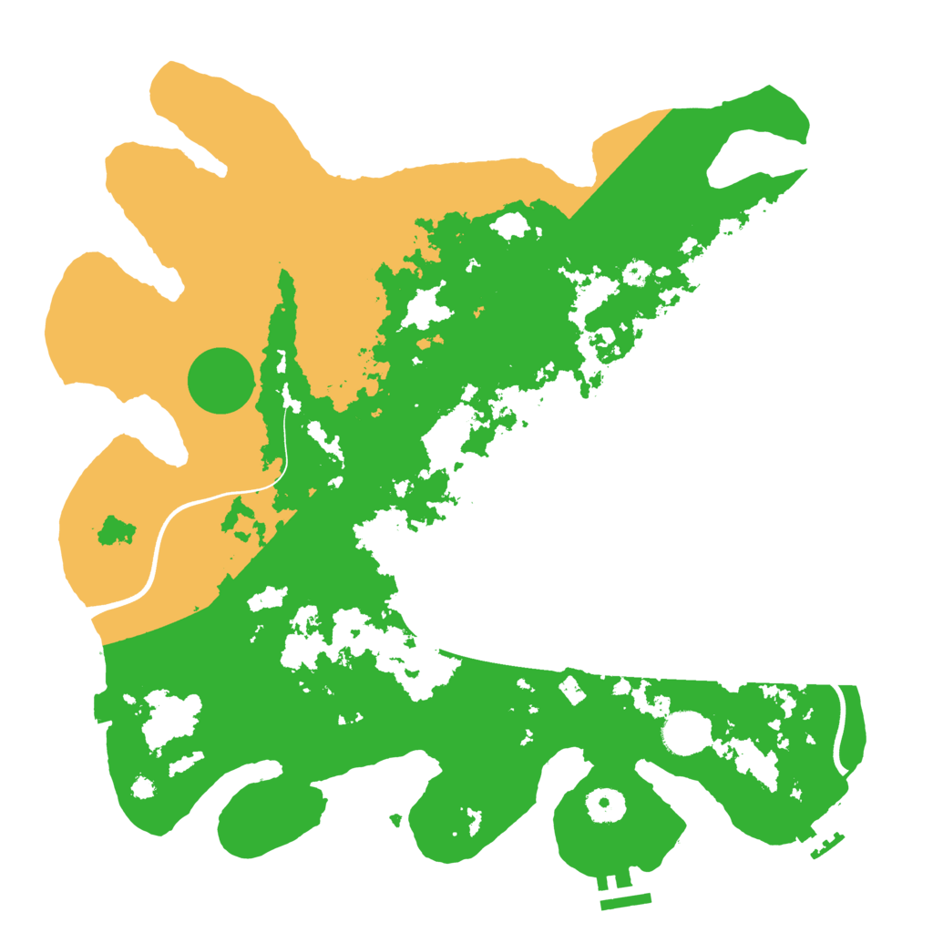 Biome Rust Map: Procedural Map, Size: 3700, Seed: 516677810