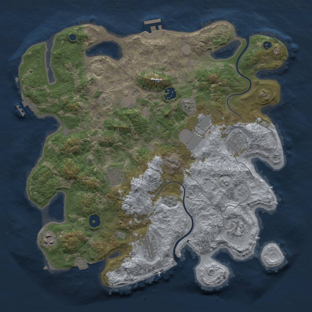 Rust Map: Procedural Map, Size: 3800, Seed: 17082021, 15 Monuments