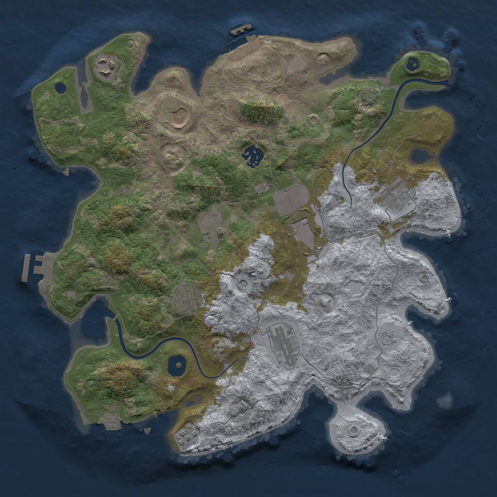 Rust Map: Procedural Map, Size: 3600, Seed: 17082021, 15 Monuments