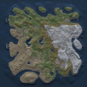 Thumbnail Rust Map: Procedural Map, Size: 4000, Seed: 246810, 14 Monuments