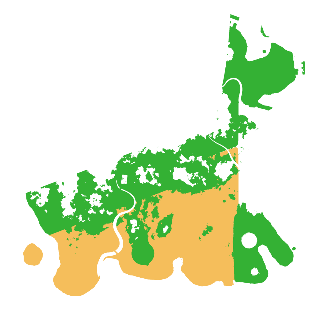 Biome Rust Map: Procedural Map, Size: 3700, Seed: 205634