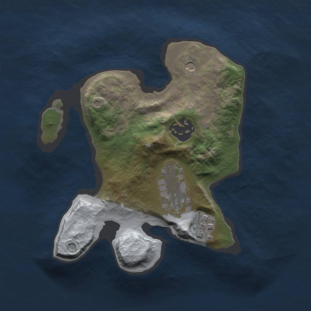 Rust Map: Barren, Size: 2000, Seed: 51561, 6 Monuments