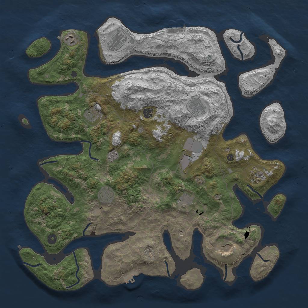 Rust Map: Procedural Map, Size: 4500, Seed: 65705813, 22 Monuments