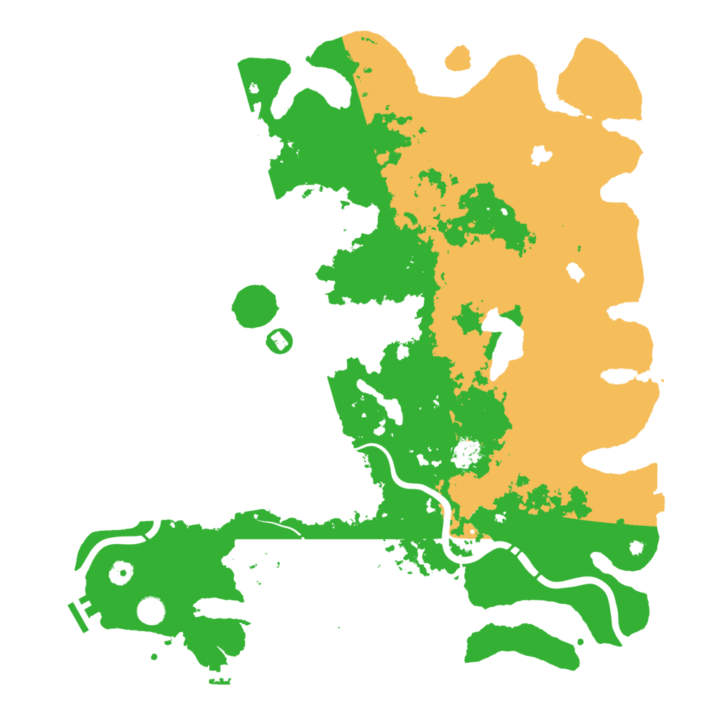Biome Rust Map: Procedural Map, Size: 4500, Seed: 3498