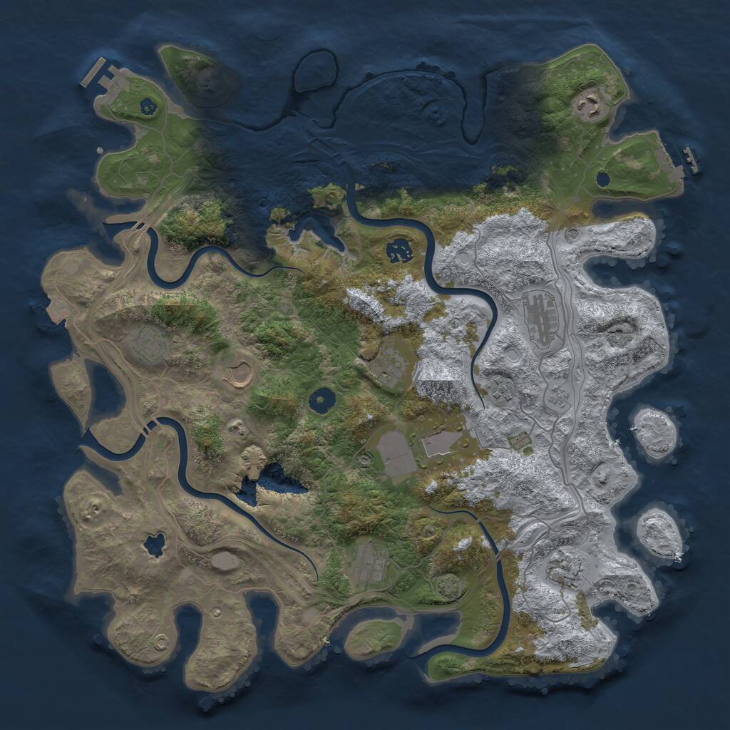 Rust Map: Procedural Map, Size: 4250, Seed: 326, 16 Monuments
