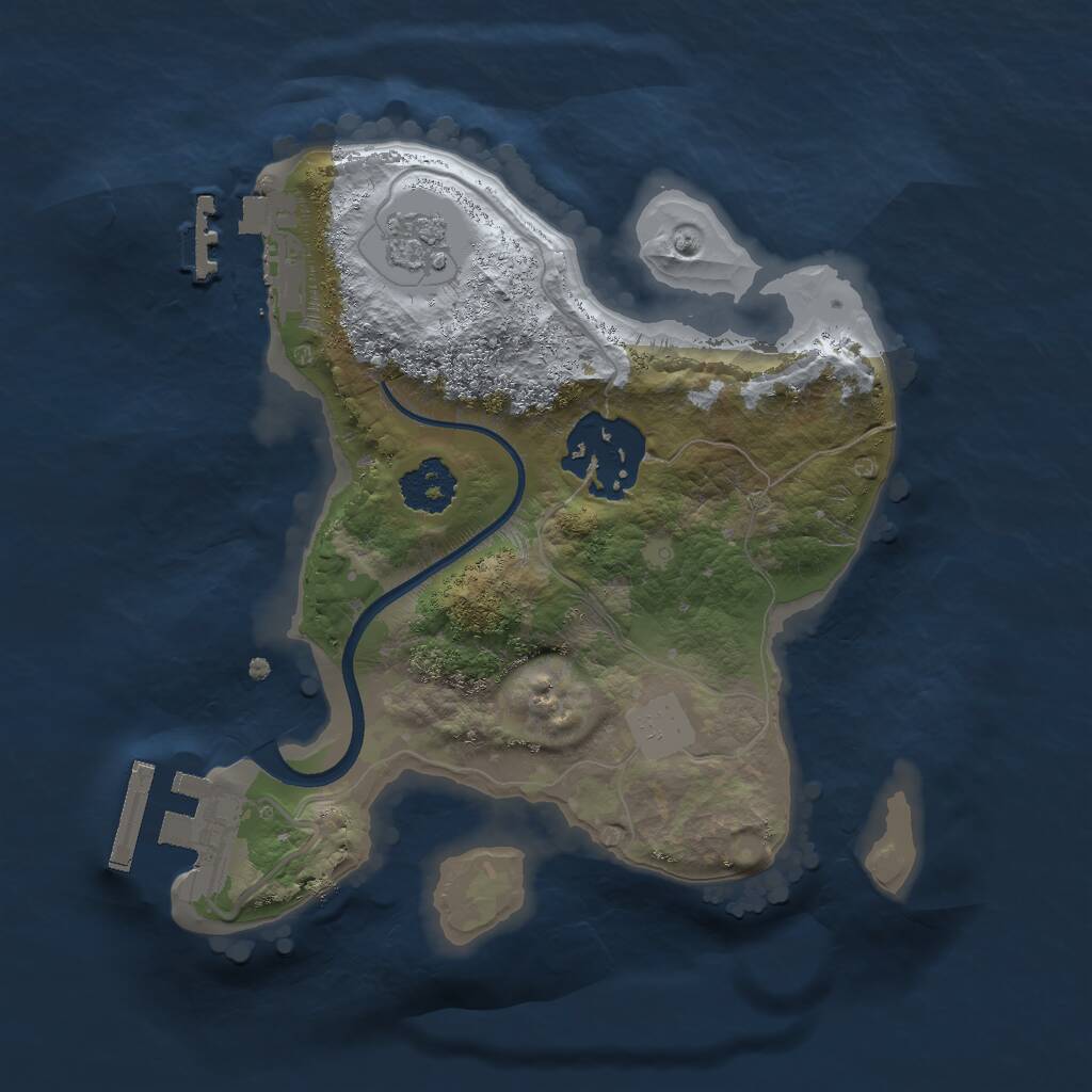 Rust Map: Procedural Map, Size: 2000, Seed: 20120512, 5 Monuments