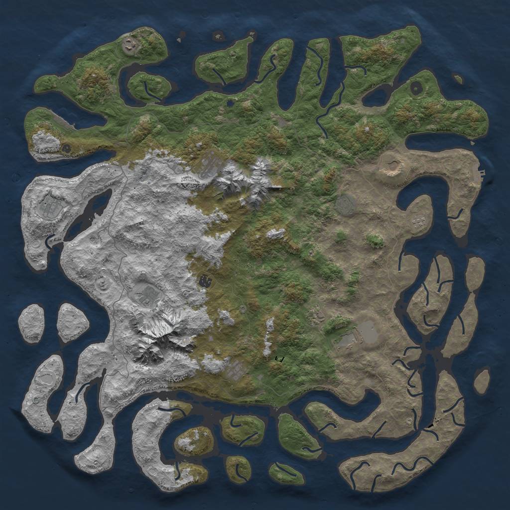 Rust Map: Procedural Map, Size: 6000, Seed: 28012001, 22 Monuments