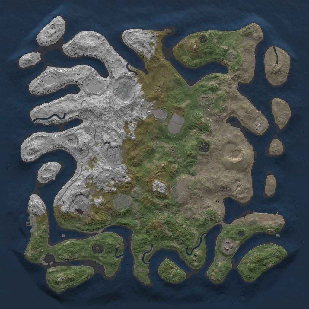 Rust Map: Procedural Map, Size: 4250, Seed: 311788, 22 Monuments