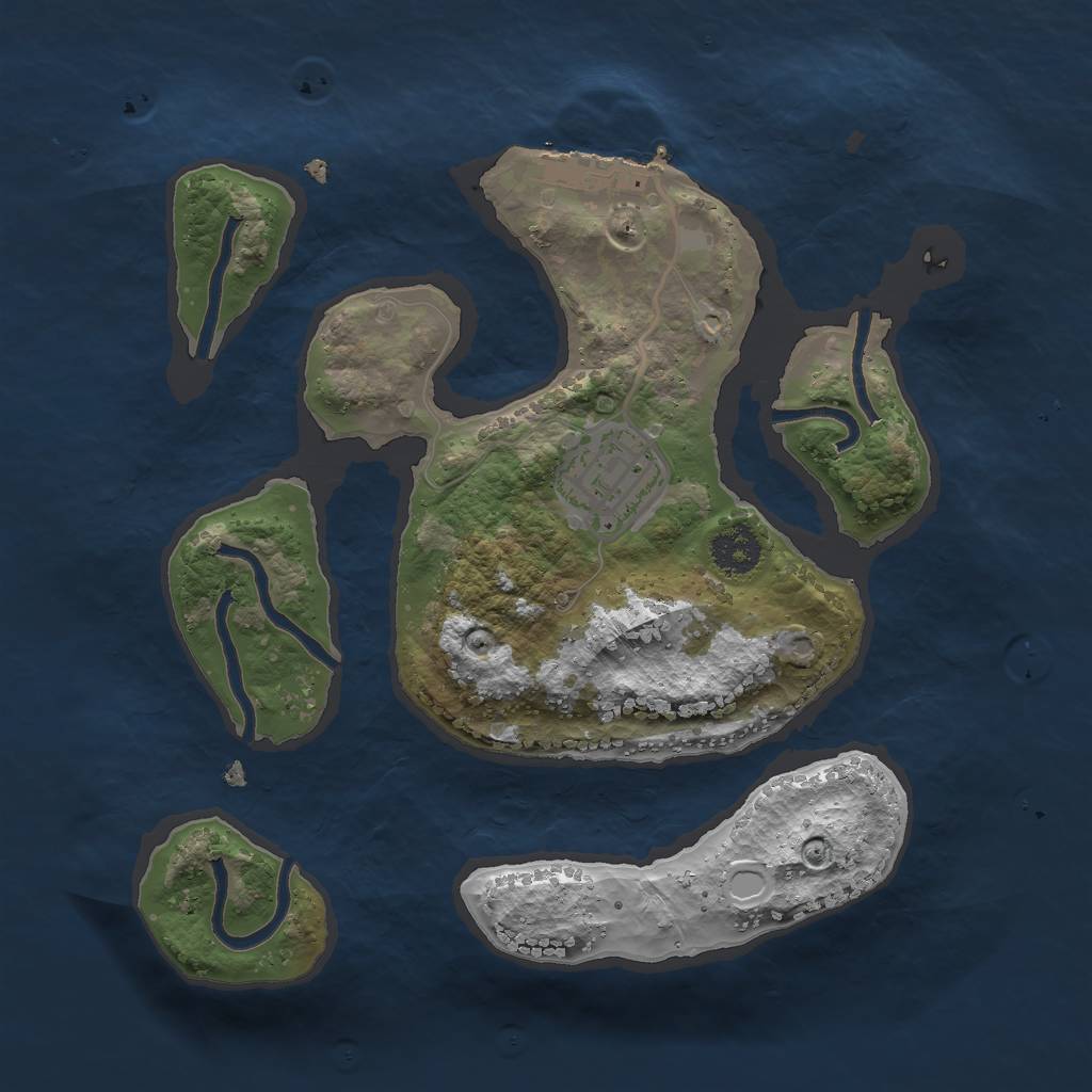 Rust Map: Procedural Map, Size: 2300, Seed: 423, 9 Monuments