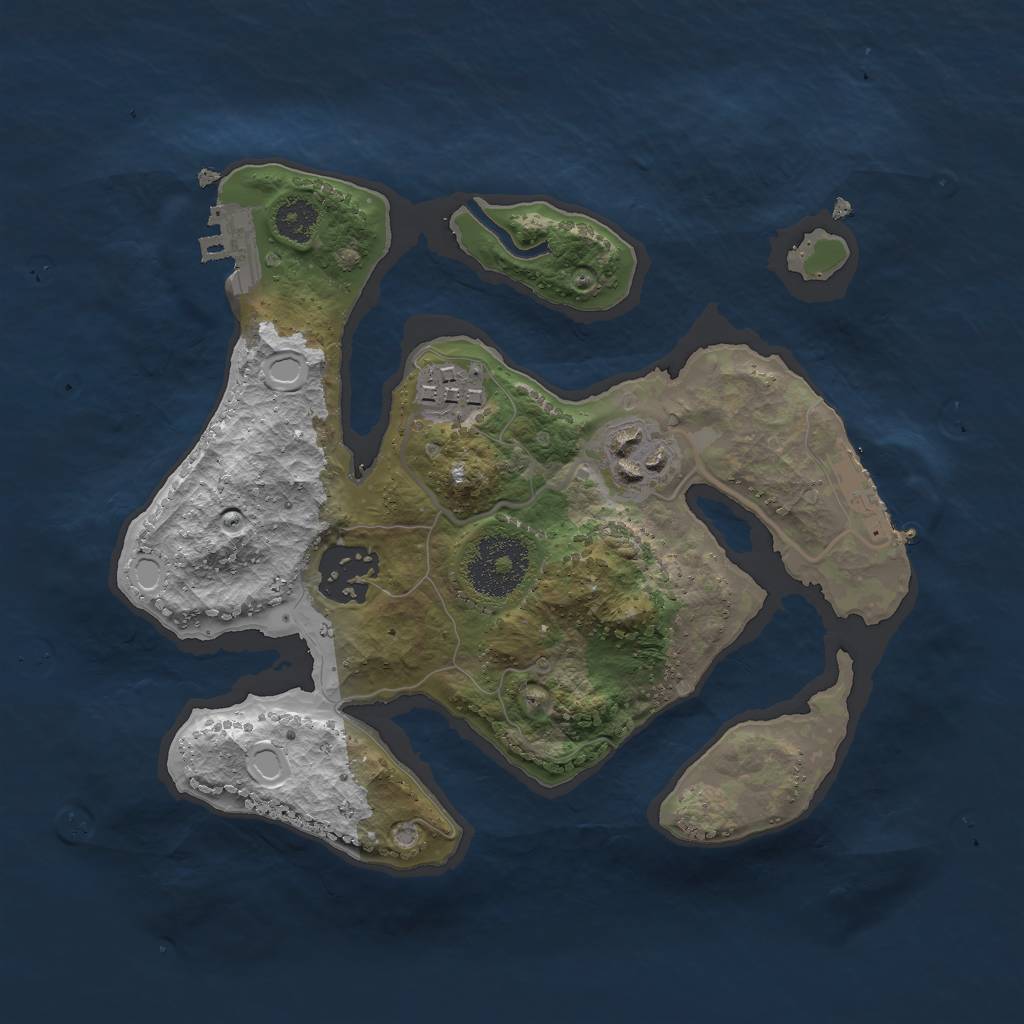 Rust Map: Procedural Map, Size: 2500, Seed: 6745797, 13 Monuments