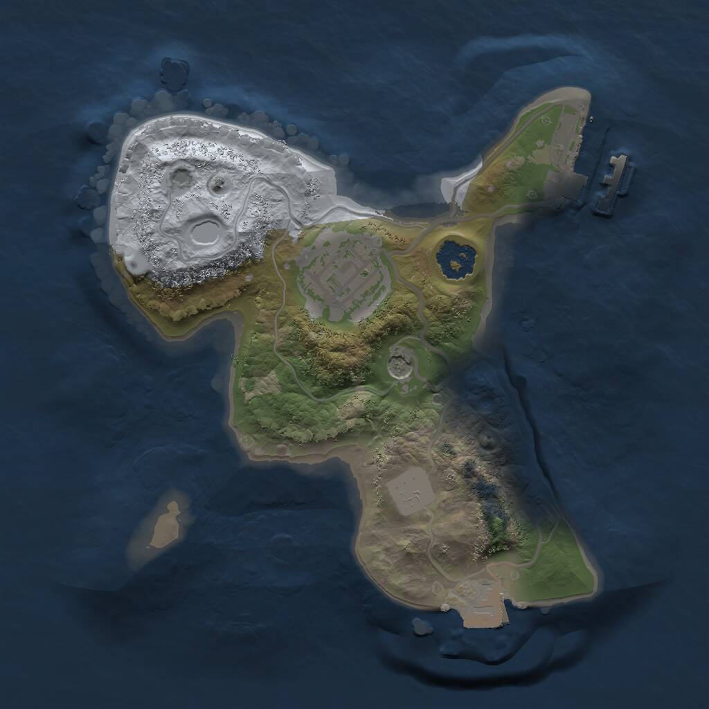 Rust Map: Procedural Map, Size: 1840, Seed: 867318022, 4 Monuments