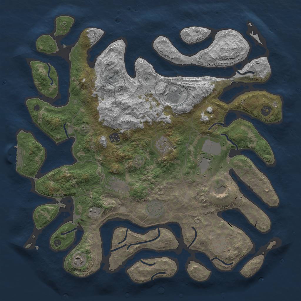 Rust Map: Procedural Map, Size: 4250, Seed: 20941, 20 Monuments