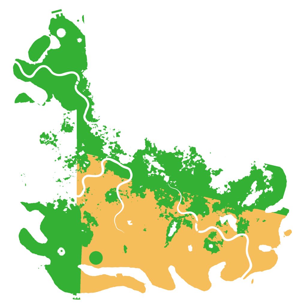 Biome Rust Map: Procedural Map, Size: 6000, Seed: 1263810104