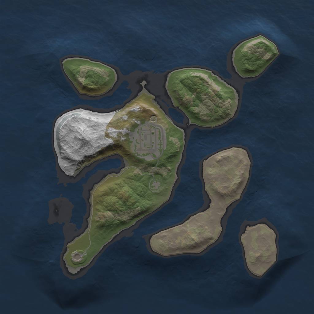 Rust Map: Barren, Size: 2000, Seed: 155151, 3 Monuments