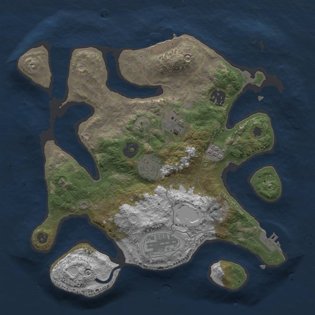 Rust Map: Procedural Map, Size: 2996, Seed: 861239813, 15 Monuments