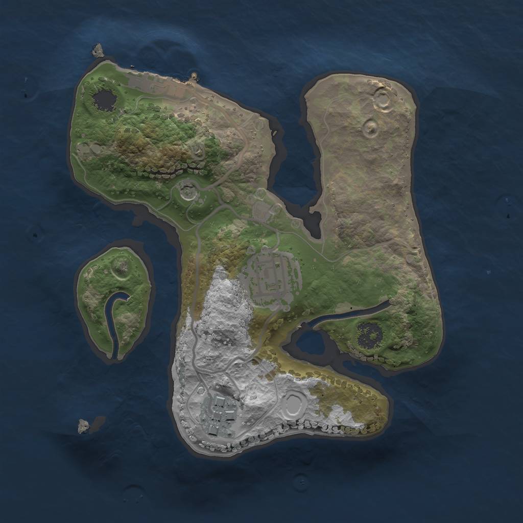 Rust Map: Procedural Map, Size: 2000, Seed: 475347, 11 Monuments