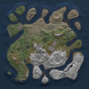 Thumbnail Rust Map: Procedural Map, Size: 3750, Seed: 50000, 20 Monuments