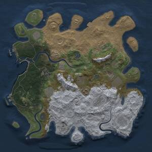 Thumbnail Rust Map: Procedural Map, Size: 3750, Seed: 50000, 19 Monuments