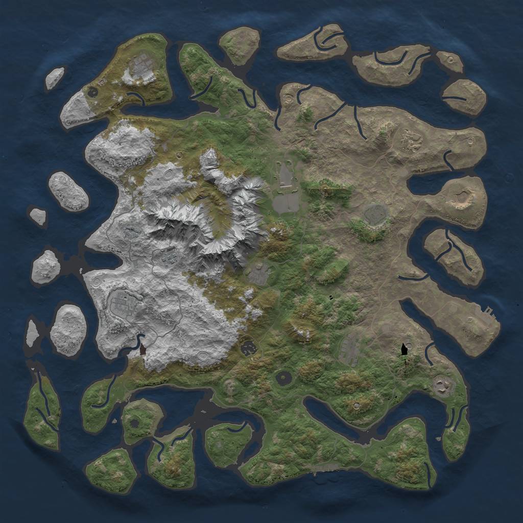 Rust Map: Procedural Map, Size: 5200, Seed: 948792, 22 Monuments