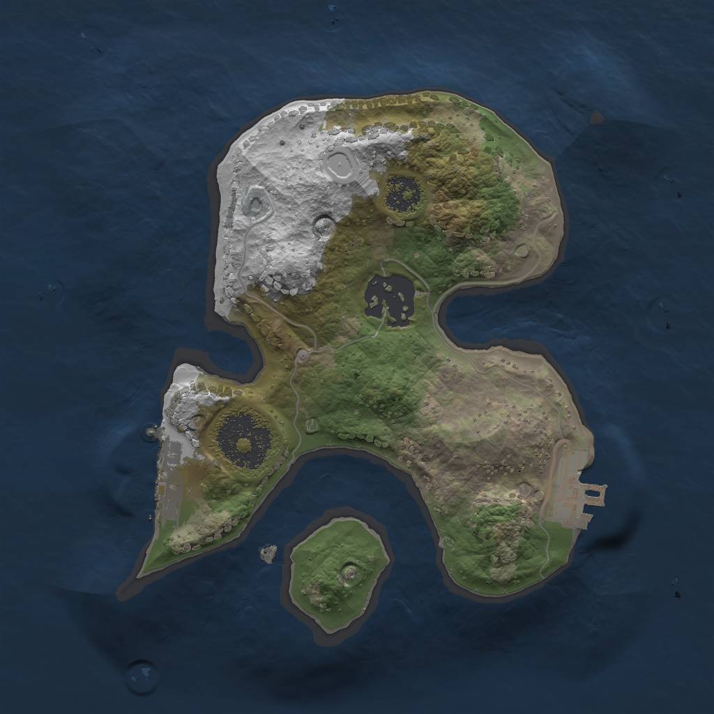 Rust Map: Procedural Map, Size: 2000, Seed: 29563, 10 Monuments