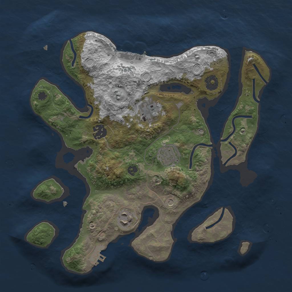 Rust Map: Procedural Map, Size: 3000, Seed: 24346235, 15 Monuments