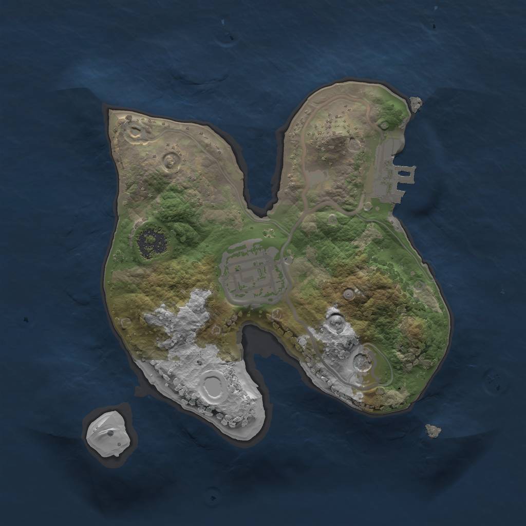 Rust Map: Procedural Map, Size: 1800, Seed: 161, 9 Monuments