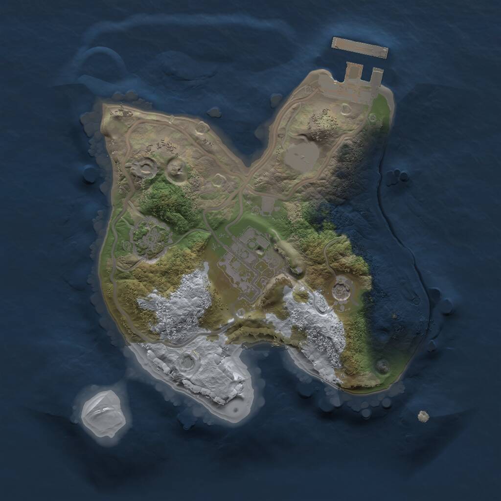 Rust Map: Procedural Map, Size: 1800, Seed: 161, 5 Monuments