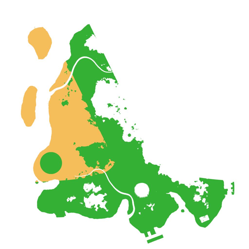 Biome Rust Map: Procedural Map, Size: 3000, Seed: 2035