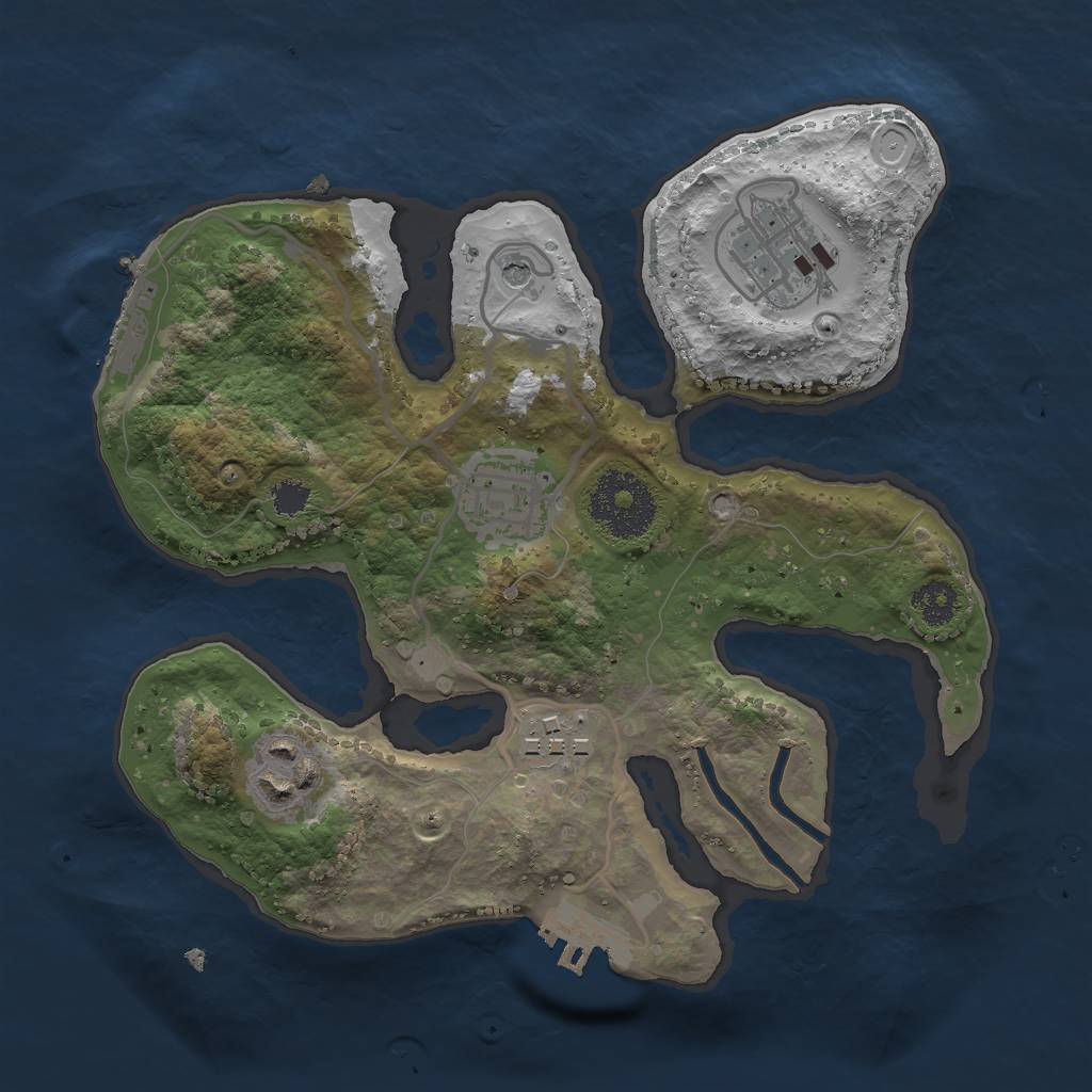 Rust Map: Procedural Map, Size: 2500, Seed: 181538214, 15 Monuments