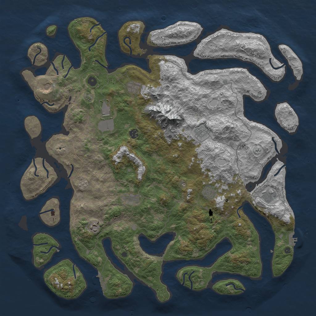 Rust Map: Procedural Map, Size: 5200, Seed: 948784, 21 Monuments