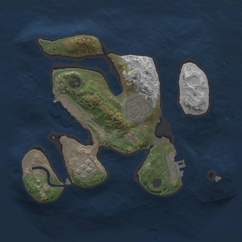 Rust Map: Procedural Map, Size: 2000, Seed: 15458057, 11 Monuments