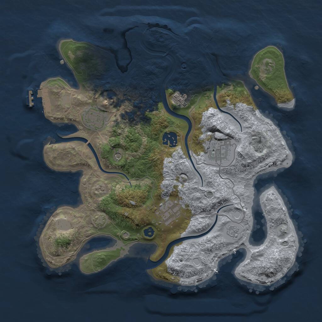 Rust Map: Procedural Map, Size: 3100, Seed: 2025046629, 11 Monuments