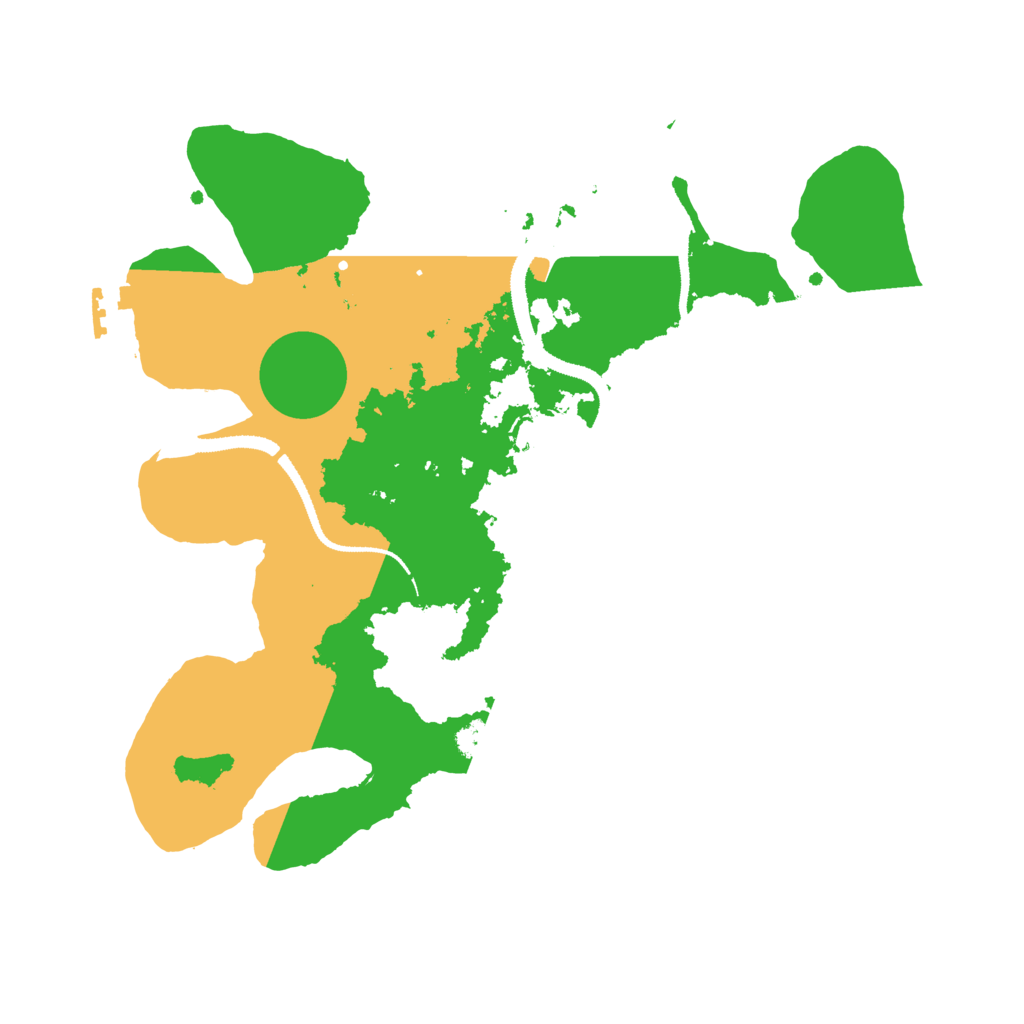 Biome Rust Map: Procedural Map, Size: 3100, Seed: 2025046629