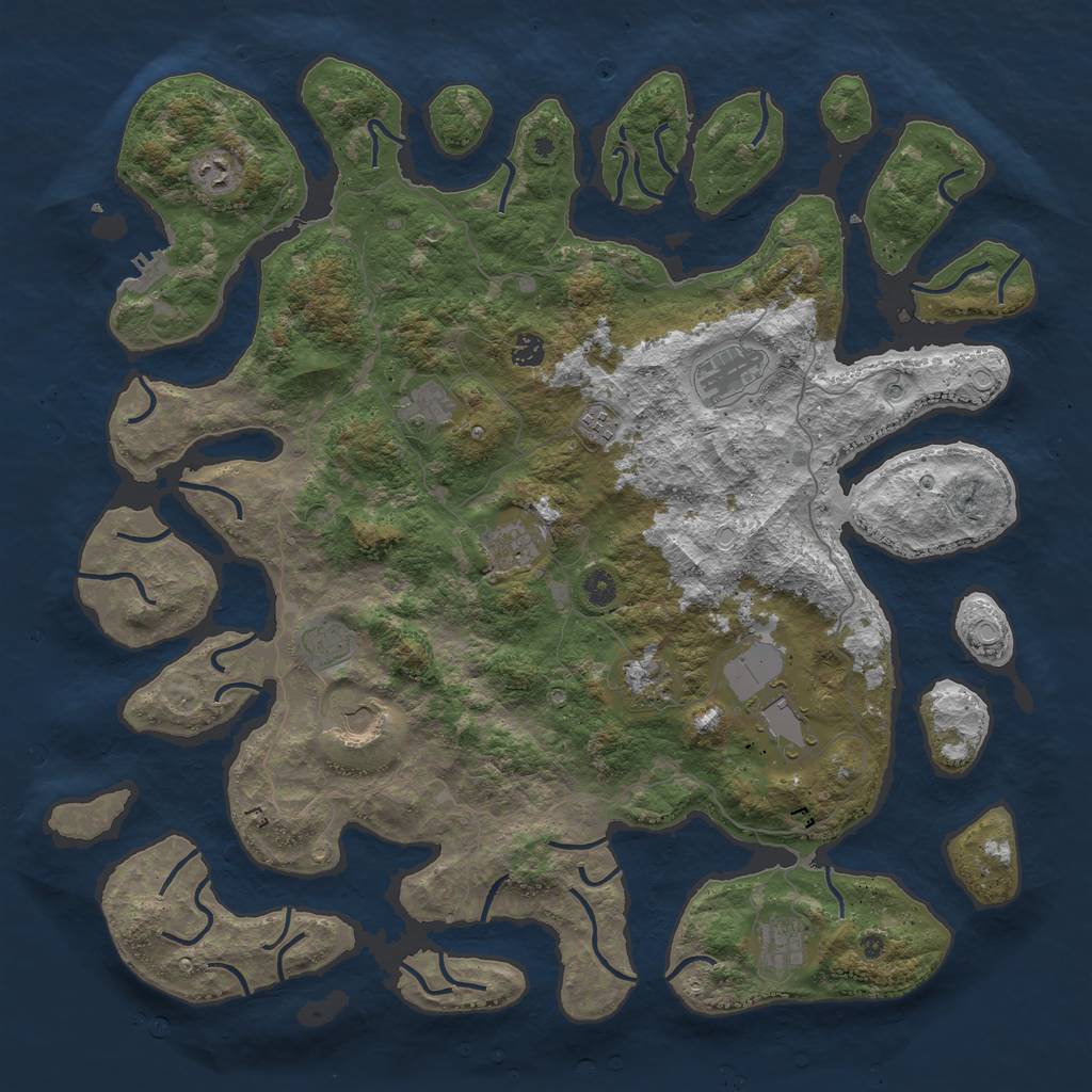 Rust Map: Procedural Map, Size: 4799, Seed: 1337, 21 Monuments