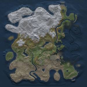 Thumbnail Rust Map: Procedural Map, Size: 4000, Seed: 86, 15 Monuments