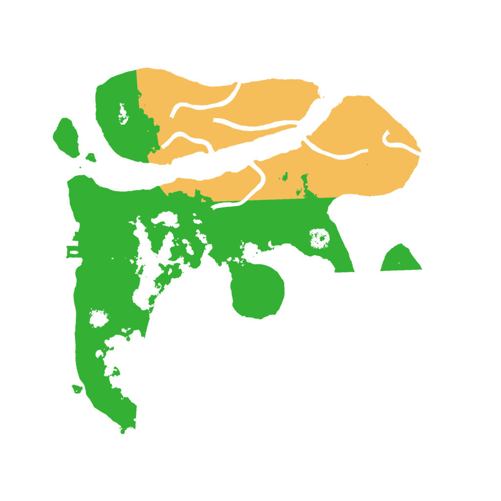 Biome Rust Map: Procedural Map, Size: 2500, Seed: 588981529