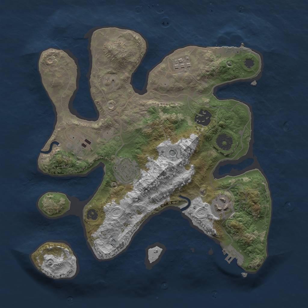 Rust Map: Procedural Map, Size: 2850, Seed: 120, 16 Monuments
