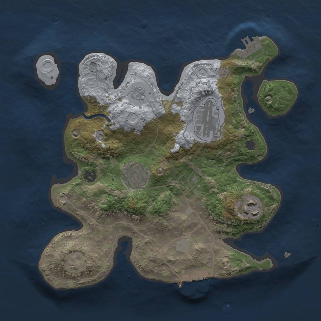 Rust Map: Procedural Map, Size: 2600, Seed: 18, 11 Monuments