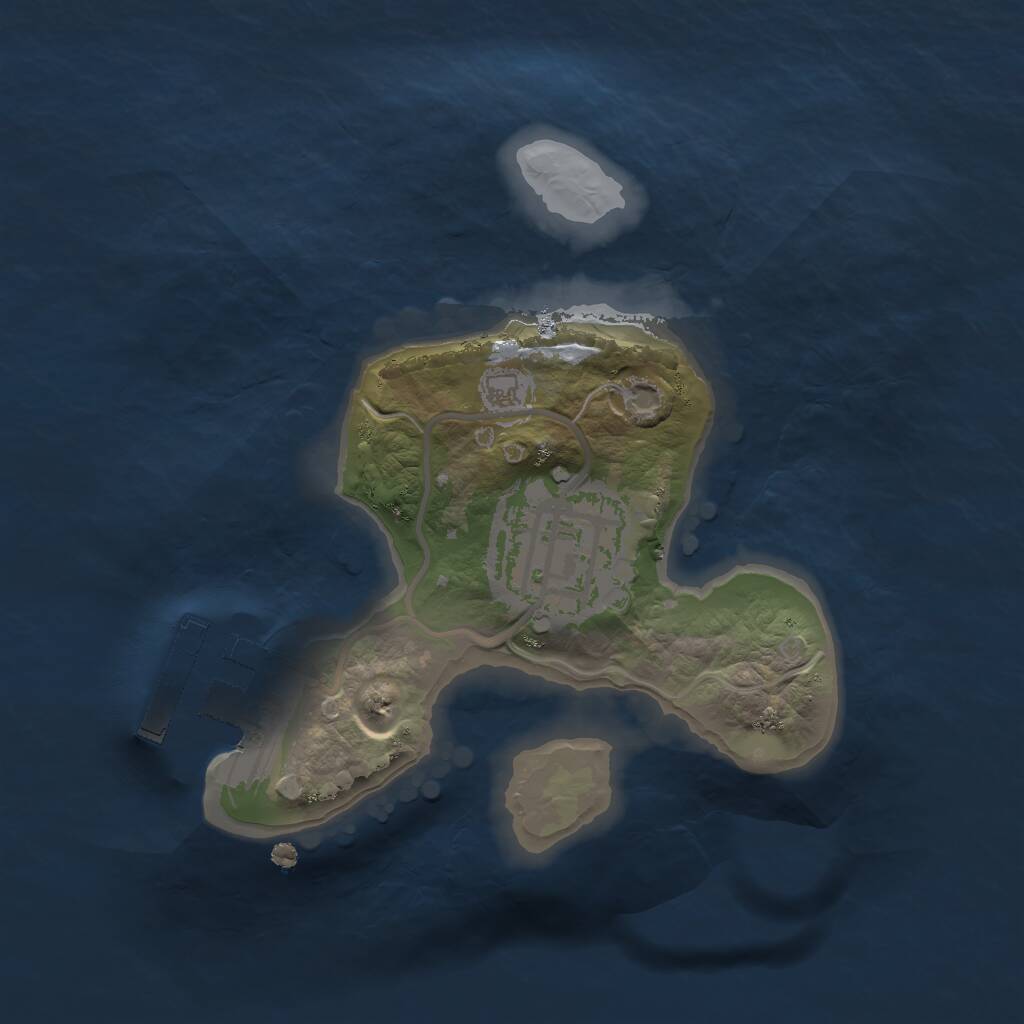 Rust Map: Procedural Map, Size: 1609, Seed: 20120512, 3 Monuments